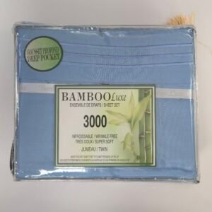 BAMBOO LUXE SKY BLUE TWIN SHEET