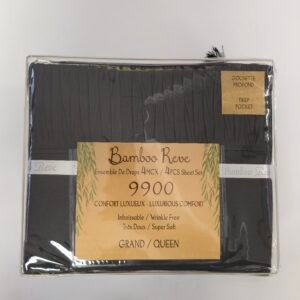 BAMBOO REVE BLACK SHEET SET QUEEN