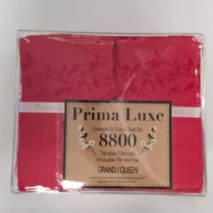 PRIMA LUXE RED SHEET SET QUEEN