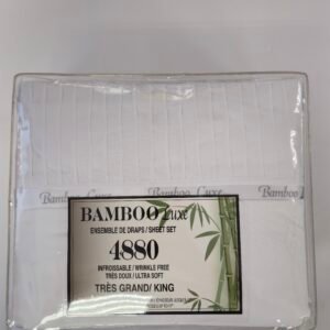 BAMBOO LUXE WHITE SHEET SET KING