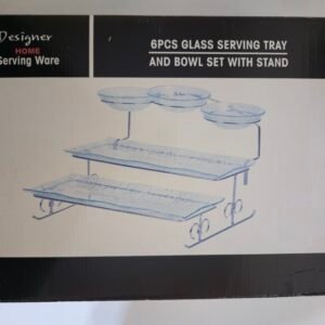 6 PCS GLASS SERVING TRAY