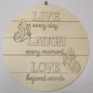 MULTICRAFT LIVE EVERYDAY WOOD WALL DECOR