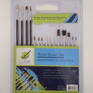 ARTIST BRUSH SET STUDENT GRADE 15PC