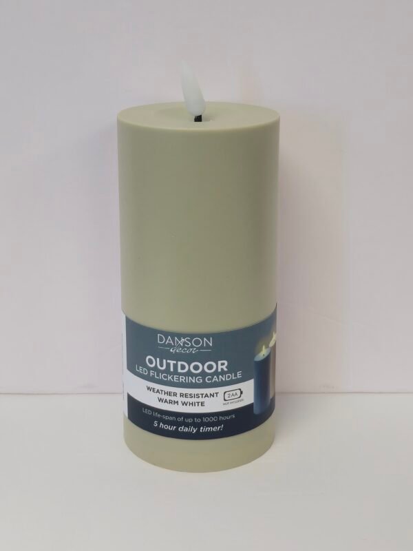 PLASTIC OUTDOOR CANDLE WITH 5HOUR TIMER