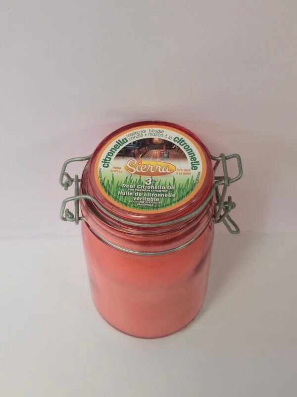 OUTDOOR CITRONELLA CANDLE IN GLASS JAR