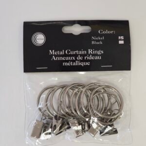 METAL CURTAIN RINGS SILVER