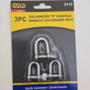 Galvanized D Shackle 3 Pack