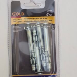 Hollow Walldrive Anchors 4 Pack