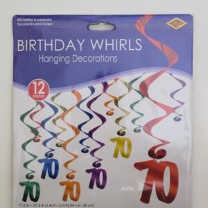 birthday whirl hanging decoration 70