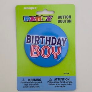 unique party birthday boy badge