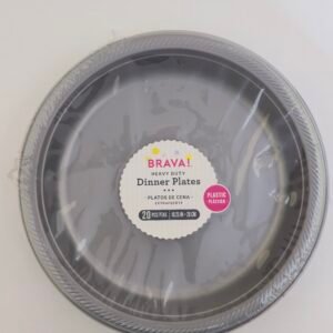 BRAVA HEAVY DUTY DESERT PLATES 20PCS 25CM