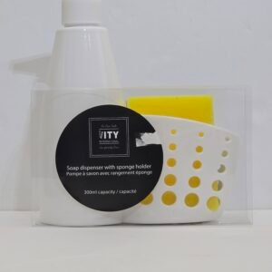 SOAP DISPENSER WITH SPONGE HOLDER