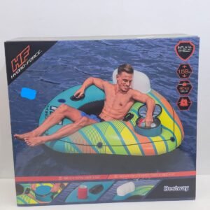HYDRO-FORCE 66.5"X54"INFLATABLE SWIM RING WITH BUILT-INCOOLER AND CUPHOLDER