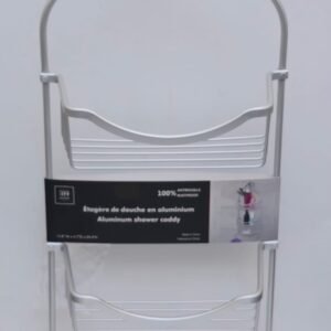 ALMINUM SHOWER CADDY SILVER
