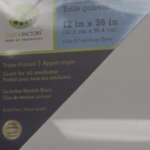 STRECHED CANVAS TOILE 12X36IN